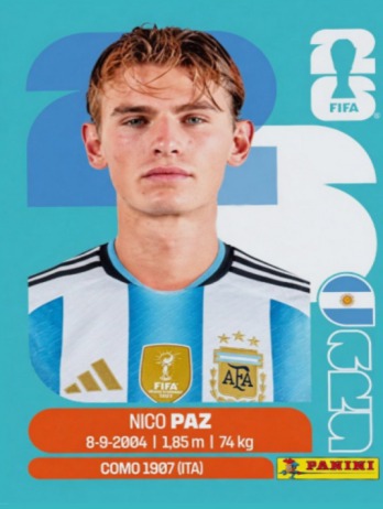 Nico Paz — figurinha ARG-14