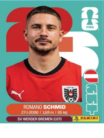 Romano Schmid — figurinha AUT-16