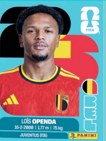 Loïs Openda — figurinha BEL-19