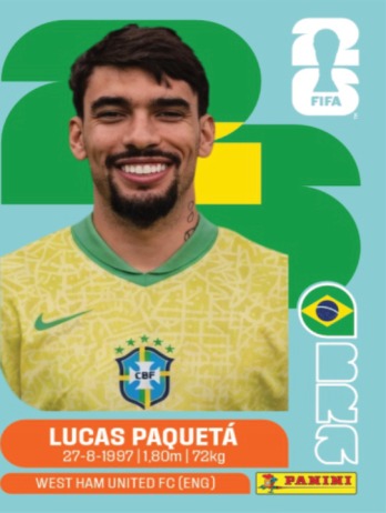 Lucas Paquetá — figurinha BRA-9