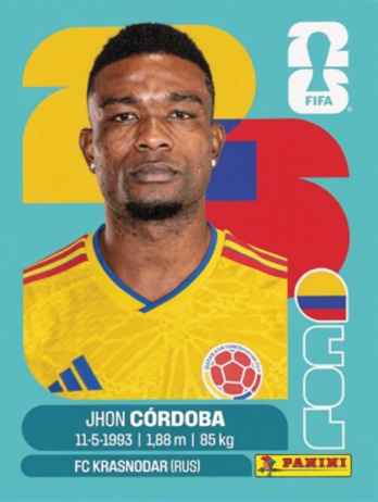 Jhon Cordova — figurinha COL-18