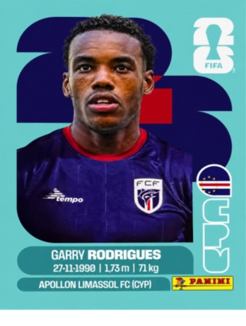 Garry Rodrigues — figurinha CPV-15