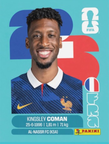 Kingsley Coman — figurinha FRA-18
