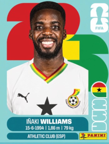 Inaki Williams — figurinha GHA-15