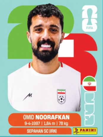 Omid Noorafkan — figurinha IRN-14