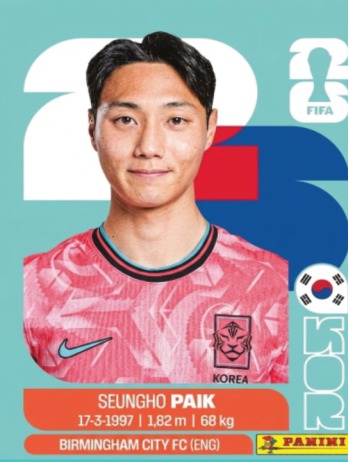 Seung-ho Paik — figurinha KOR-14