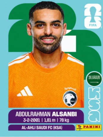 Abdulrahman Al-Sanbi — figurinha KSA-3