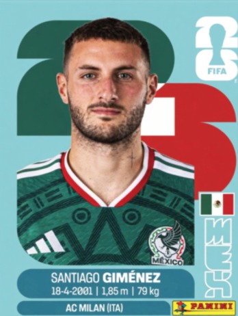 Santiago Giménez — figurinha MEX-16