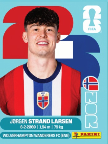 Jorgen Strand Larsen — figurinha NOR-18
