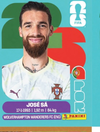 Jose Sa — figurinha POR-3