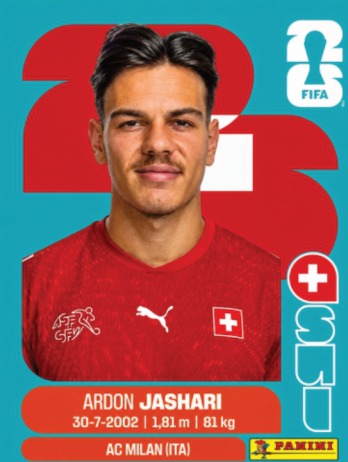 Ardon Jashari — figurinha SUI-14