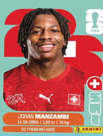 Johan Manzambi — figurinha SUI-15