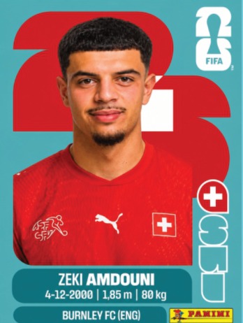Zeki Amdouni — figurinha SUI-20