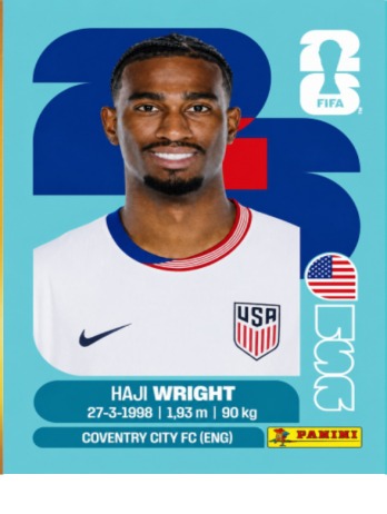 Haji Wright — figurinha USA-19