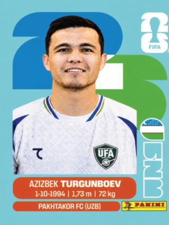 Azizbek Turgunboev — figurinha UZB-14