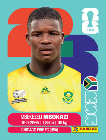 Mbekezeli Mbokazi — figurinha RSA-6
